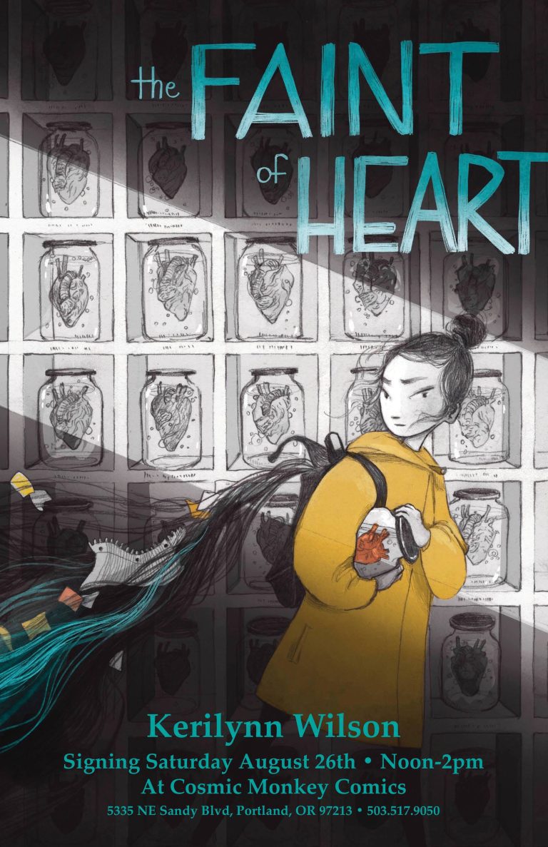 The Faint of Heart signing with Kerilynn Wilson at Cosmic Monkey Comics!